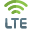 High speed LTE generation network and internet connectivity logotype icon