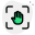 Hand scanning to authentication,e isolated on white background icon