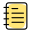 Notebook with verticle coil binding spiral layout icon