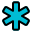 Asterisk key for computer keyboard layout function icon