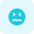 Eyes closed with confounded pictorial representation emoticon icon