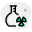 Nuclear program research with sample in flask icon