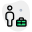 Businessman with a briefcase isolated on a white background icon