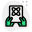 Holding atomic, structure files by both hands isolated on a white background icon
