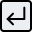 Return arrow function key in computer keyboard icon