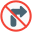 Do not turn right side with Traffic sign board crossed icon