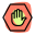 Hand gesture for stop or blocked layout icon