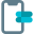 Smartphone having access of server database isolated on white background icon