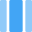 Middle column rectangular bar with side strips icon