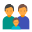 Однополая семья, двое мужчин тип кожи 3 icon