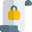 Letter protected with a safety guard for private access icon