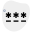 Input login passcode with private asterisk symbol icon