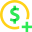 Dollar hinzufügen icon