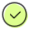 Verified check circle for approved valid content icon