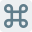 Macintosh command logotype for basic function key icon