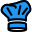 Chantilly food and drink chain with chef hat icon