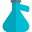 Narrow body flask with outer tube connected icon
