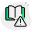 Open book with a warring alert on software icon