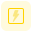 Electricity substation with a thunderbolt logotype icon