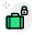 Locking your luggage bag for safety concern icon