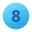 Circled 8 icon