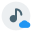 Music from the cloud computing streaming service icon