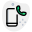 Cell phone with dialler handset receiver logotype icon