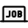 Job listing portal access on a laptop icon