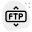 File transfer application with up and down arrow selection icon