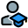 Graduate student social profile information of an online portal icon