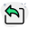 Mail reply arrow for email and messages icon