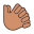 externe-mains-jointes-geste-de-la-main-rempli-icônes-de-couleur-papa-vecteur-3 icon