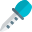 Pipette with suction isolated on a white background icon