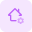 Setting button of a smart home isolated on a white background icon