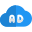 Ads supported on cloud space drive storage icon