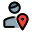 Location shared among the peers of the group online icon