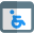 Disability wheelchair logotype website for physical disable icon