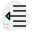 Narrow document page-setup text left shift arrow icon