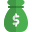 Money bag dollar collection deposite value currency icon