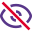 Hide feature with eye crossed shape button icon