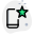 Mobile phone with star for favorite contact icon