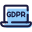 Ordinateur portable GDPR icon