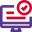 Checklist on computer with series of list verified and checked icon