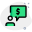 Business chat in relation to money and finance icon