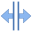 Horizontal teilen icon