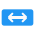 Horizontal arrows in both directional on a road signal icon