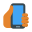 рука со смартфоном, тип кожи 4 icon