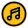 Music app for the support of multiple formats interface icon