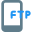 File transfer application on cell phone isolated on a white background icon