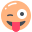 ウインク顔の舌アイコン icon
